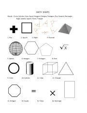 Shapes and Math in English