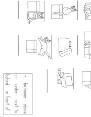 English Worksheet: Cat Prepositions
