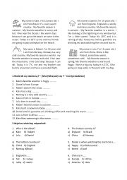 English Worksheet: Weathers