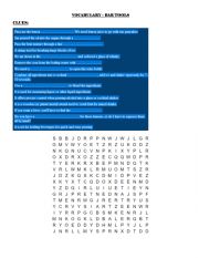 English Worksheet: VOCABULARY- BAR TOOLS