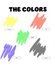 English Worksheet: THE COLORS