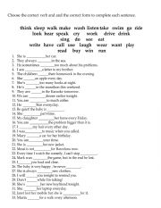 English Worksheet: Present simple present continuous gap filler 