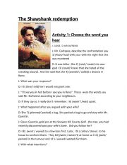 English Worksheet: The Shawshank redemption 