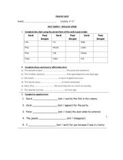 English Worksheet: past simple