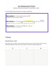 English Worksheet: -Ed pronunciation 