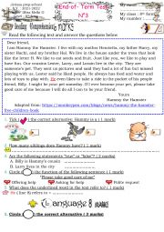English Worksheet: 8th form end of term exam
