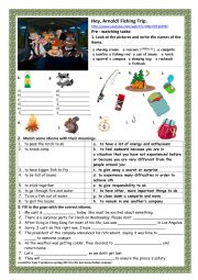 English Worksheet: Hey, Arnol! Fishing trip