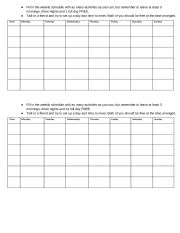 English Worksheet: Weekly schedule