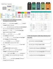 English Worksheet: Mixed Tenses questions