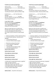 English Worksheet: HOLD MY HAND BY LADY GAGA