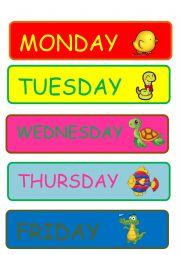 English Worksheet: DAYS