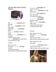 English Worksheet: The Man who Sold the World (Nirvana)