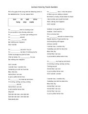 English Worksheet: Lemon Tree Listening Present Progressive verbs