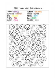 English Worksheet: Feelings