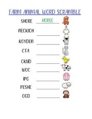Unscramble - Animals