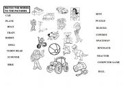 English Worksheet: Toys Cross words