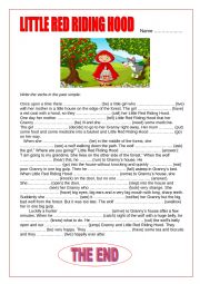 English Worksheet: past simple LITTLE RED RIDING HOOD