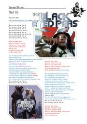 English Worksheet: Rap - Black Eyed Peas - Shut Up