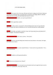 English Worksheet: Little Red Riding Hood