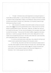 English Worksheet: 3rd form full term test3