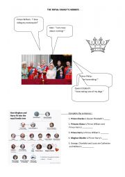 English Worksheet: Royal family hobbies