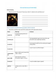 English Worksheet: Echo and Narcissus