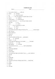 English Worksheet: Grammar-Conditionals