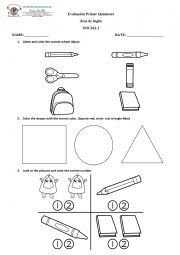 English Worksheet: Evaluation preschool