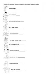 English Worksheet: Present Continuous True or False