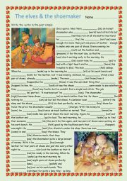 English Worksheet: Past Simple THE ELVES & THE SHOEMAKER