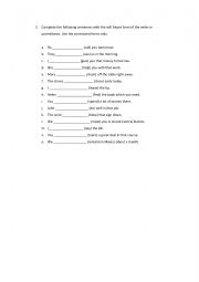English Worksheet: Simple Future