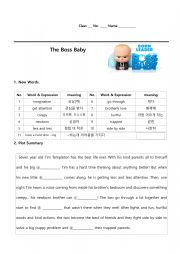 English Worksheet: The Boss Baby