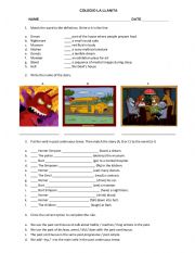 English Worksheet: The Simpsons Tree House of Horror Past Simple Past Continuous