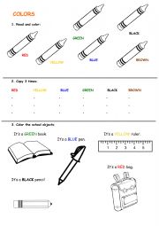 English Worksheet: School objects