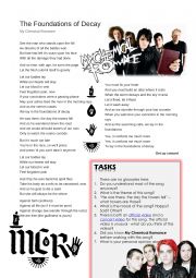 English Worksheet: Rap - My Chemical Romance - The Foundations of Decay