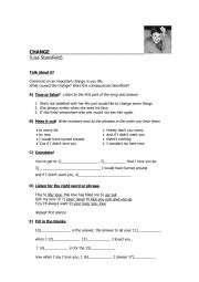 English Worksheet: Change (by Lisa Stansfield)