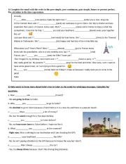 mixed tenses text and questions