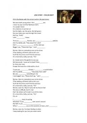 English Worksheet: Love Story - Taylor Swift