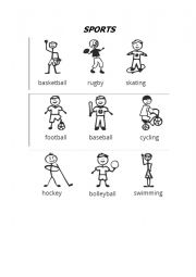 English Worksheet: SPORTS
