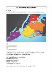 English Worksheet: NYC Boroughs