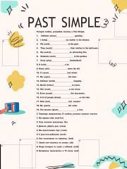 English Worksheet: Past Simple exersice for Russian students