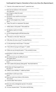 English Worksheet: Sentence transformation