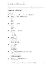 English Worksheet: placement test