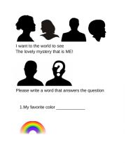 English Worksheet: Who Am I
