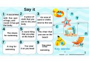 English Worksheet: Summer riddels
