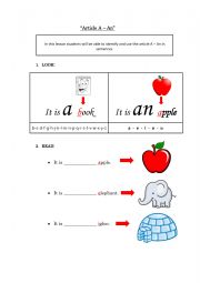 Article A- AN worksheet