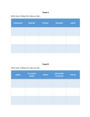 English Worksheet: Extreme Adjective Association