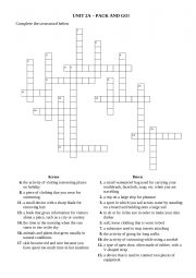 English Worksheet: Pack and Go! (Holiday vocabulary)