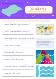 Comparatives and superlatives (geography quiz)