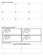 English Worksheet: Worksheet Toys + numbers